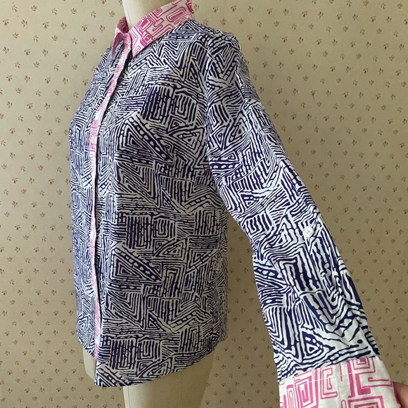 French Curve cotton blouse size XS - Picture 3 of 9